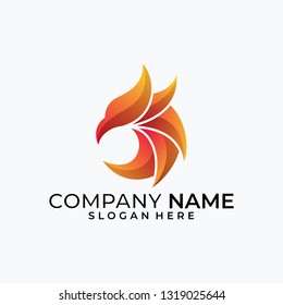 Eagle Head color design illustration vector template. Suitable for Creative Industry, Multimedia, entertainment, Educations, Shop, and any related business