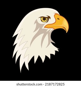 Eagle head colorful character icon logo,vector illustration,sticker design,American theme