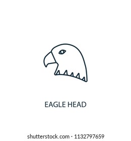 Eagle head concept line icon. Simple element illustration. Eagle head concept outline symbol design from USA set. Can be used for web and mobile UI/UX