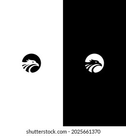 logotipo creativo único de cabeza de águila	