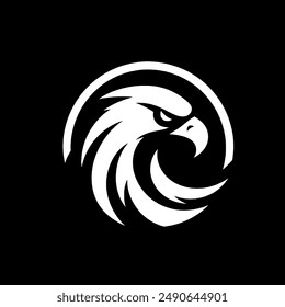 Eagle Head Design Logo, Fierce and strong Character 