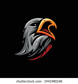 Eagle head design vector and illustration