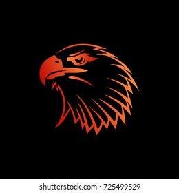 eagle head design vector logo