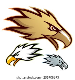 Eagle Head Different Colors Stock Vector (Royalty Free) 258908693 ...