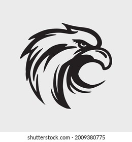 Eagle head drawing. Creative design.