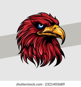 Eagle head emblem mascot for esport logo Stunning eagle illustration captures the majestic beauty and strength of the iconic bird of prey