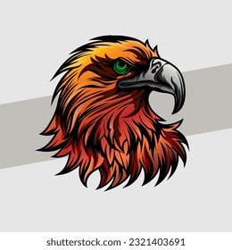 Eagle head emblem mascot for esport logo Stunning eagle illustration captures the majestic beauty and strength of the iconic bird of prey