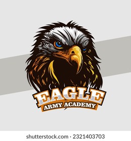 Eagle head emblem mascot for esport logo Stunning eagle illustration captures the majestic beauty and strength of the iconic bird of prey