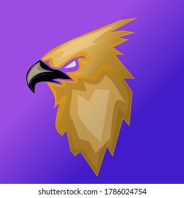 Eagle head Esport gaming logo. Vector