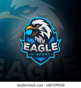 Eagle head esport logo gaming