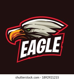 Eagle head e-sport logo template