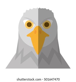 eagle head face icon vector illustration design