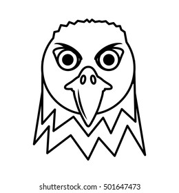 eagle head face icon vector illustration design