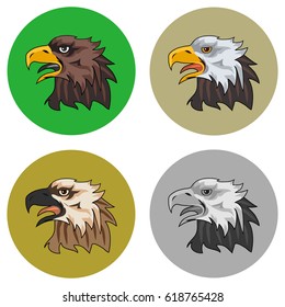 Eagle head. Flat design, vector illustration, vector.