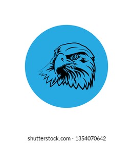 eagle head flat icon,symbol and vector,Can be used for web, print and mobile