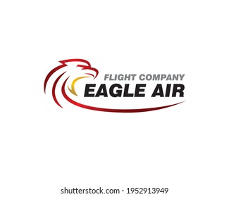 Adler-Kopf als Logo für Flugbahnen