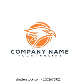 Eagle Head Fly Creative Logo Modern Simple Vector Editable Template Luxury