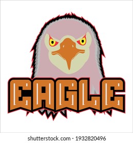 Eagle head gaming logo, vector icon, symbol.