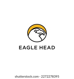 Eagle head geometric logo vector icon design template