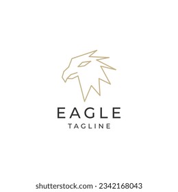 Eagle head geometric logo vector icon design template