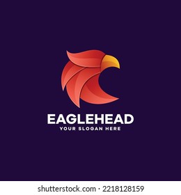 Eagle Head Gradient Logo Illustration