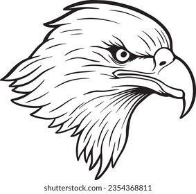eagle head hand drawn illustrations for the design of clothes stickers tattoo etc