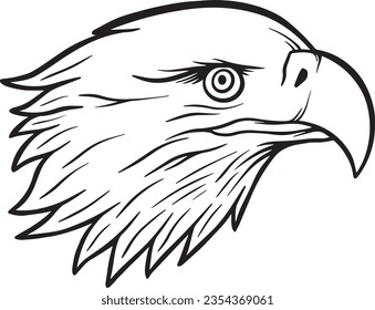 eagle head hand drawn illustrations for the design of clothes stickers tattoo etc