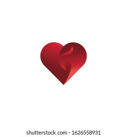 Eagle head with heart shape logo design. Eagle love logo template