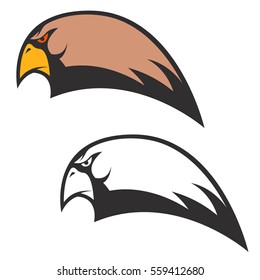 Eagle head icon isolated on white background. Vector design element