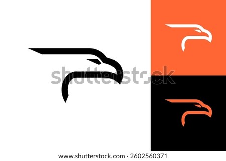 Eagle head icon logo abstract bird graphic design isolated vector