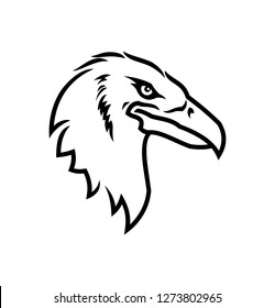Eagle head icon. Eagle mascot outline silhouette 