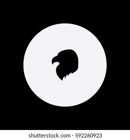 Eagle Head Icon Silhouette Vector Illustration