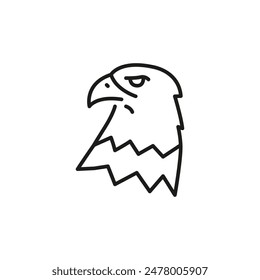 Eagle head icon. Simple eagle head icon for social media, app, and web design. Vector illustration.