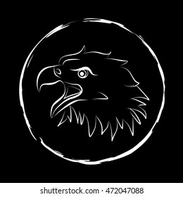 Eagle head icon. Vector illustration.