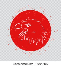 Eagle head icon. Vector illustration.