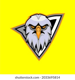 en la ilustración de la cabeza del águila, puede utilizarse como logotipo, mascota, icono, etc