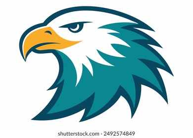 Eagle head illustration in high detail, perfect for branding, logos, and wildlife themes.
