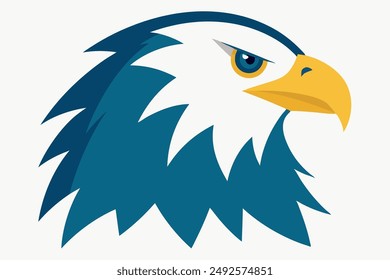 Eagle head illustration in high detail, perfect for branding, logos, and wildlife themes.