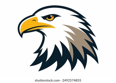 Eagle head illustration in high detail, perfect for branding, logos, and wildlife themes.