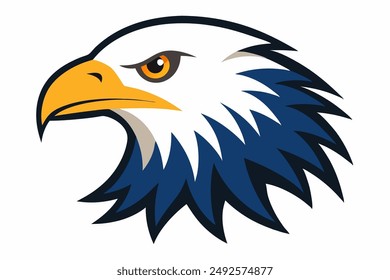 Eagle head illustration in high detail, perfect for branding, logos, and wildlife themes.