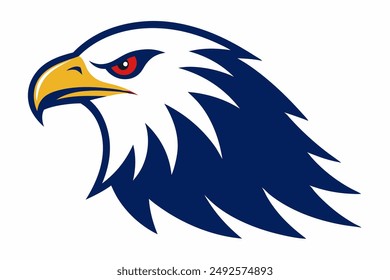 Eagle head illustration in high detail, perfect for branding, logos, and wildlife themes.