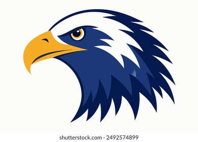 Eagle head illustration in high detail, perfect for branding, logos, and wildlife themes.