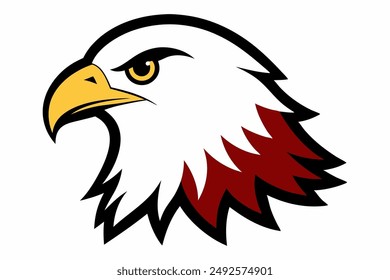 Eagle head illustration in high detail, perfect for branding, logos, and wildlife themes.