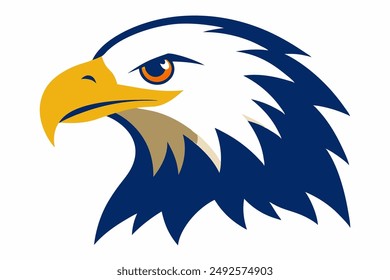 Eagle head illustration in high detail, perfect for branding, logos, and wildlife themes.