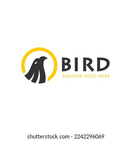 Diseño del logotipo de la ilustración de la cabeza de águila