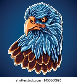 Eagle head illustration vector art