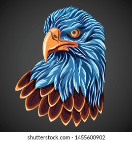 Eagle head illustration vector art