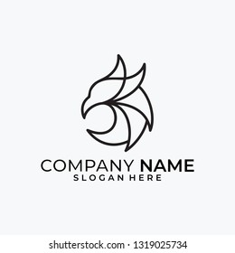 Eagle Head illustration vector template. Suitable for Creative Industry, Multimedia, entertainment, Educations, Shop, and any related business