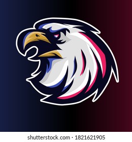 eagle head image logo illustration for design your e-sport logo