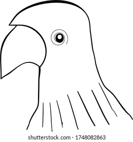 Eagle Head Isolated Vector Image Cartoon